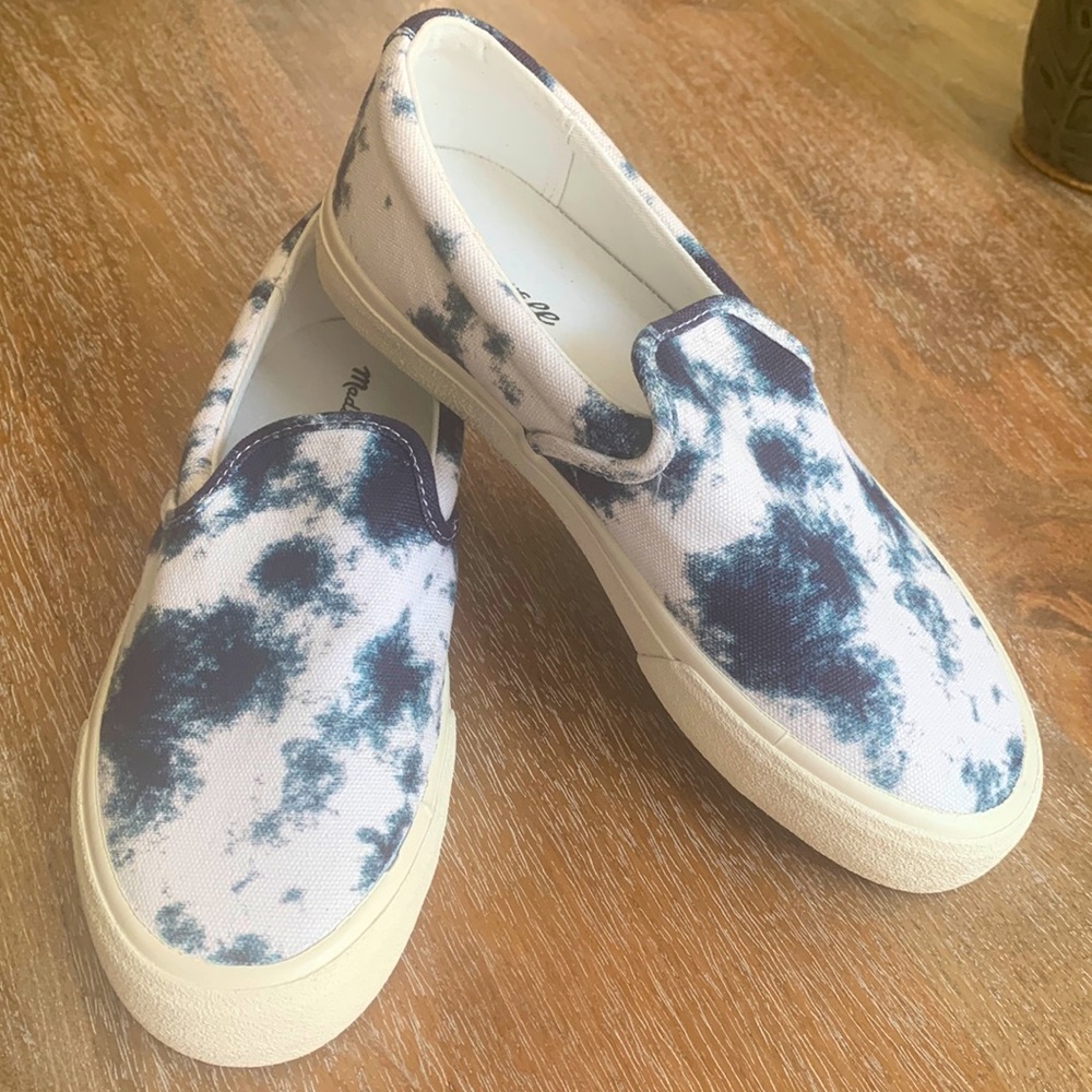 NWOB Madewell Sidewalk Slip-On Sneakers in Tie-Dye Recycled Canvas, Size 7.5‎